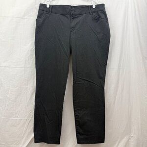 Lee Relaxed Fit Mid Rise All Day Straight Leg Pant Women +18 Petite Gray